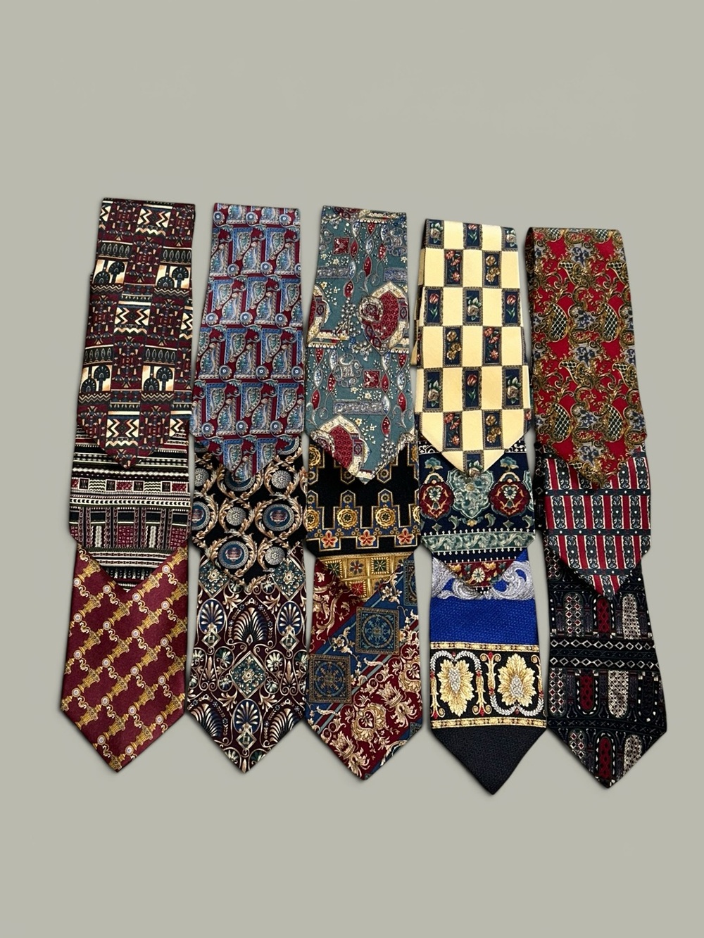 Vintage Metropolitan Museum Of Art 100% Silk Ties Bundle Of 15 Various Colors